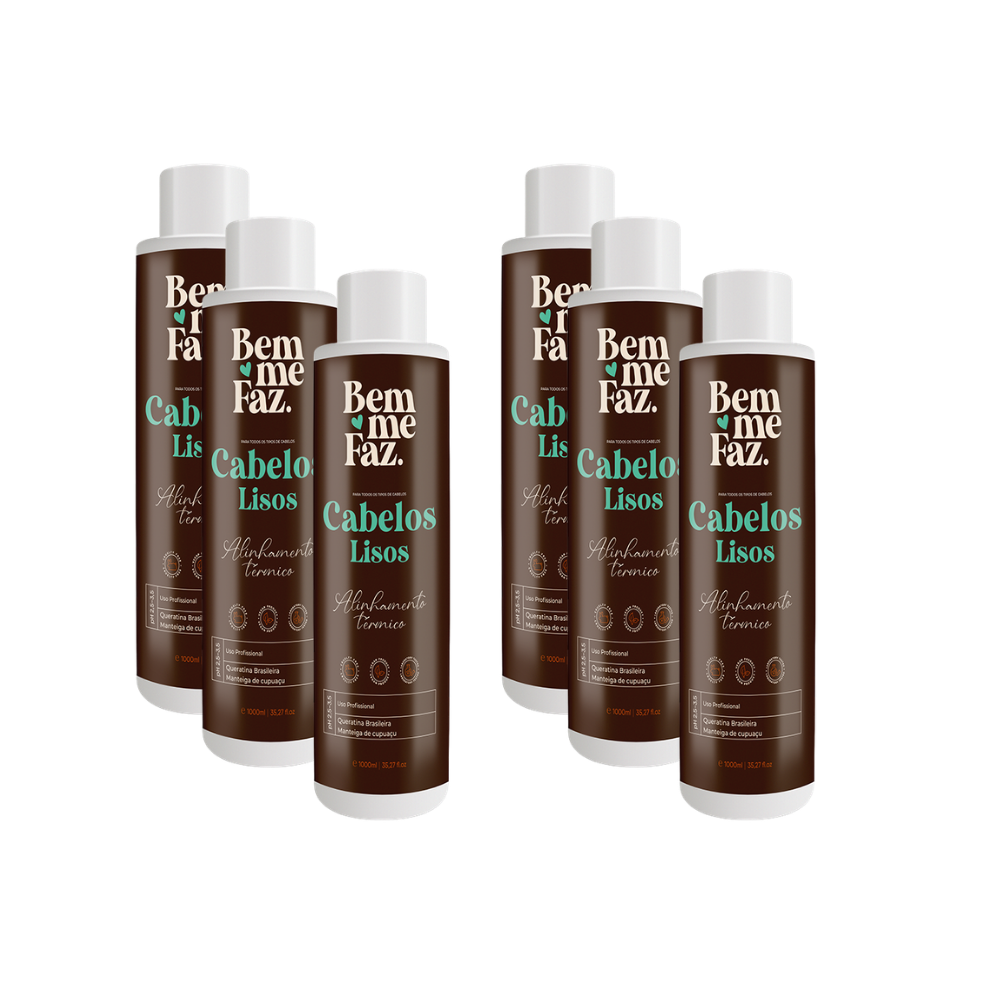 Kit 6 Unidades - Cabelos lisos 1L